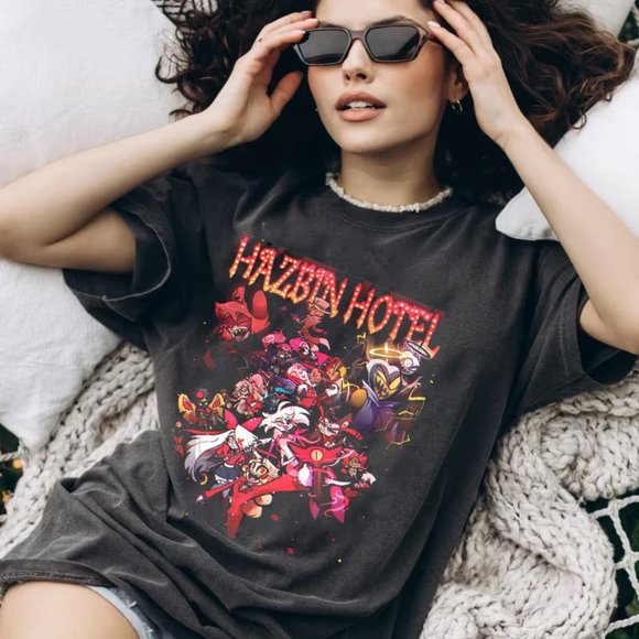 Hazbin Hotel Characters Shirt, Hazbin Hotel Characters Sweatshirts, Helluva Bo - Picture 1 of 2